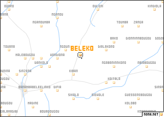 map of Béléko