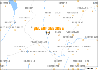 map of Beleña de Sorbe