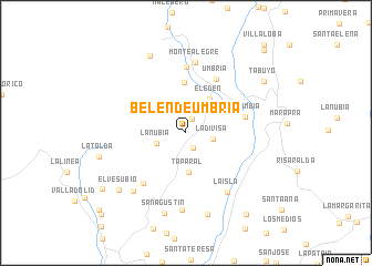 map of Belén de Umbría