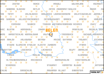 map of Běleň