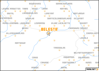 map of Bélesta