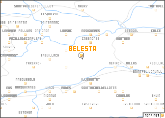 map of Bélesta