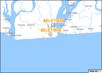 map of Beletiama