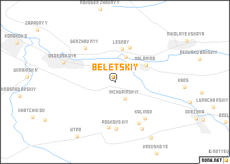 map of Beletskiy