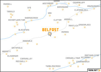 map of Belfast