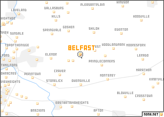 map of Belfast