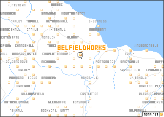 map of Belfield Works