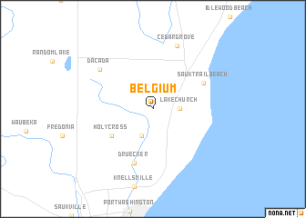 map of Belgium