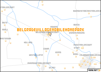 map of Belgrade Village Mobile Home Park