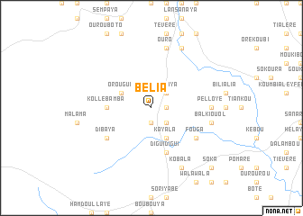 map of Bélia