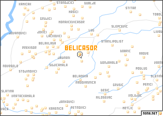 map of Belića Šor
