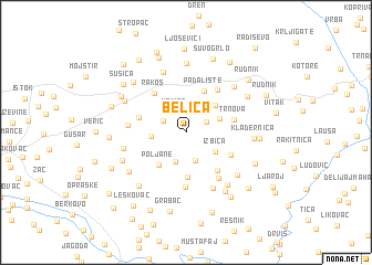 map of Belica