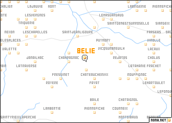 map of Bélie