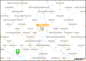 map of Béligny