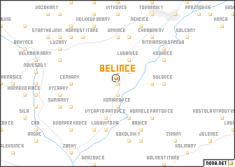 map of Belince