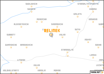 map of Belinek