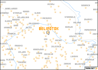 map of Beli Potok