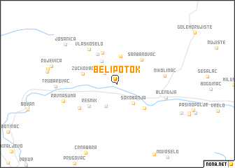 map of Beli Potok