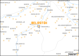 map of Beli Potok