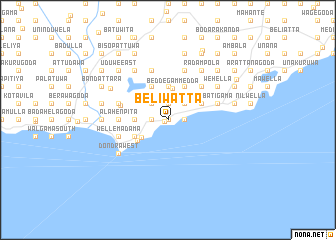 map of Beliwatta