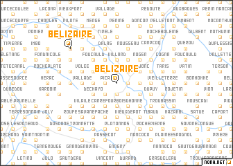 map of Bélizaire