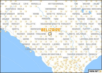 map of Bélizaire