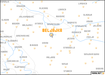 map of Beljajka