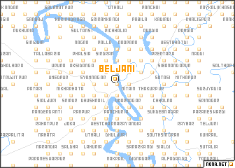 map of Beljāni