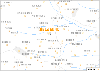 map of Beljevac