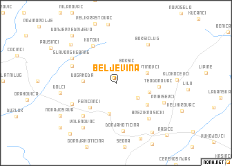 map of Beljevina