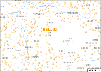 map of Beljići