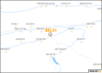 map of Belʼki