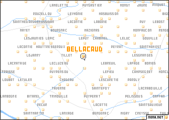 map of Bellacaud