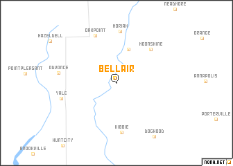 map of Bellair