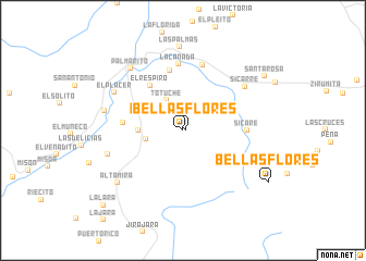 map of Bellas Flores