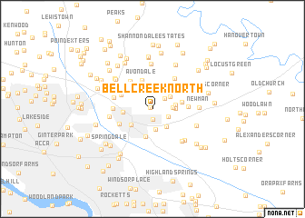 map of Bell Creek North