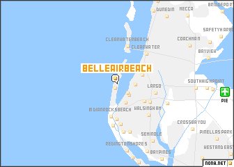 map of Belleair Beach