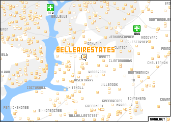 map of Belleair Estates