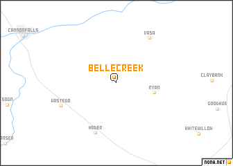 map of Belle Creek