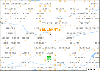 map of Bellefaye