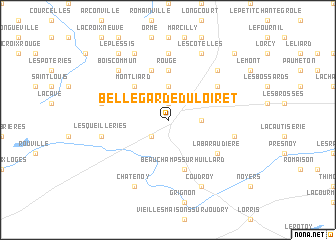 map of Bellegarde-du-Loiret