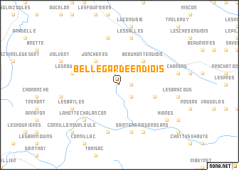 map of Bellegarde-en-Diois