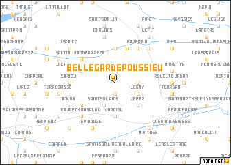 map of Bellegarde-Poussieu