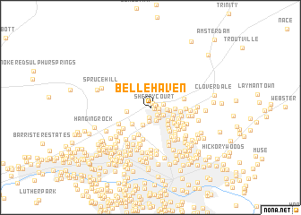 map of Belle Haven