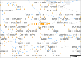 map of Bellemagny