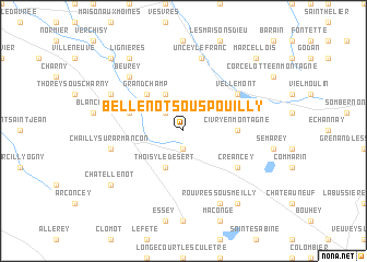 map of Bellenot-sous-Pouilly