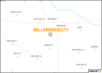 map of Belle Prairie City