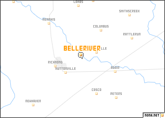 map of Belle River