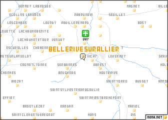 map of Bellerive-sur-Allier