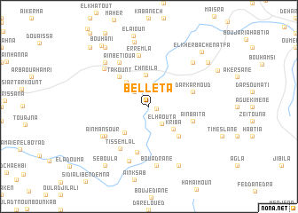 map of Belleta